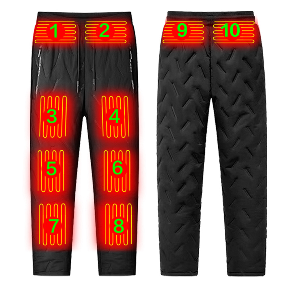 Winter Clothing Hiking - Unisex Elektrische Thermohose mit 10 Heizzonen,