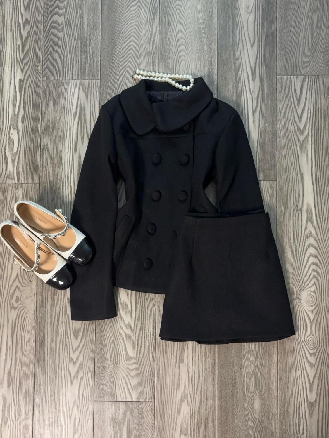 Winter Clothing Sale - Französisches Winter-Elegantes Party-Zweiteiler-Set für Damen: Kurze