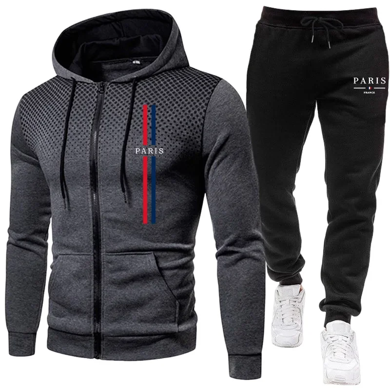 Winter Clothes - Herren-Sportanzug mit Reißverschlussjacke und Hose, zweiteiliges