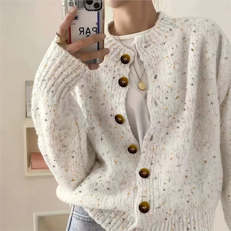 Jack Winter Clothing - Damen-Strickjacke Frühling Lässige Einreihige Strickjacke Neue