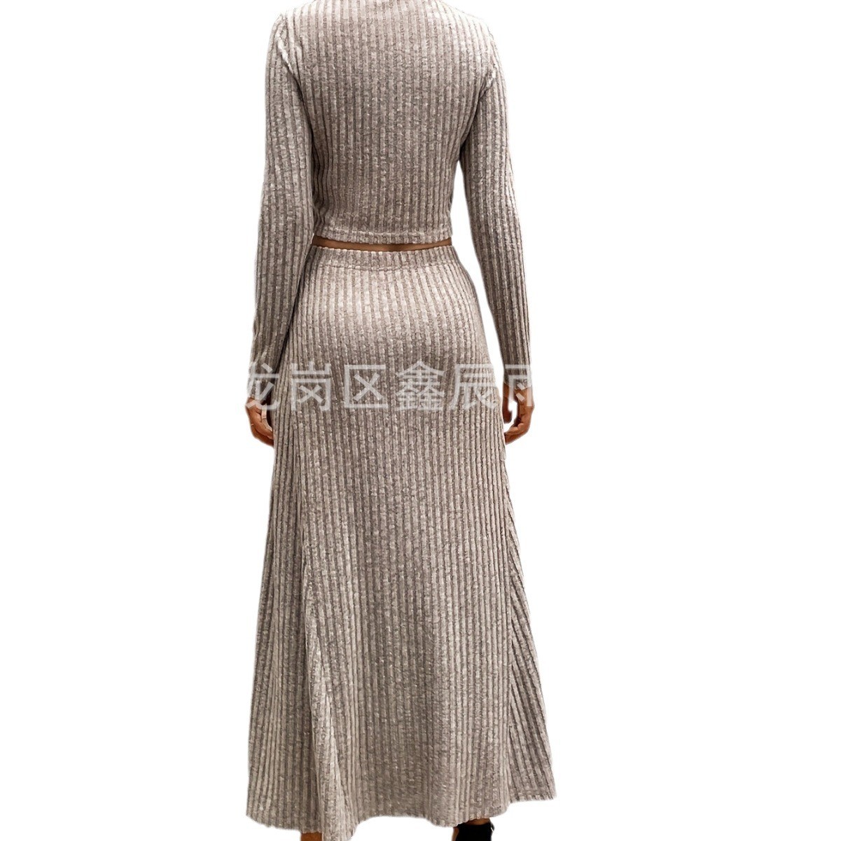 Winter Clothing For - Winter Damenkleidung 2-teiliges Set Schlanker Langarm-Strickanzug