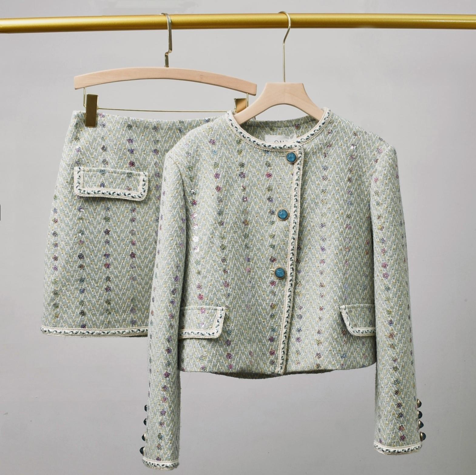 Jack Winter Clothing - Frauen Elegante Tweed Luxus Anzug Jacke