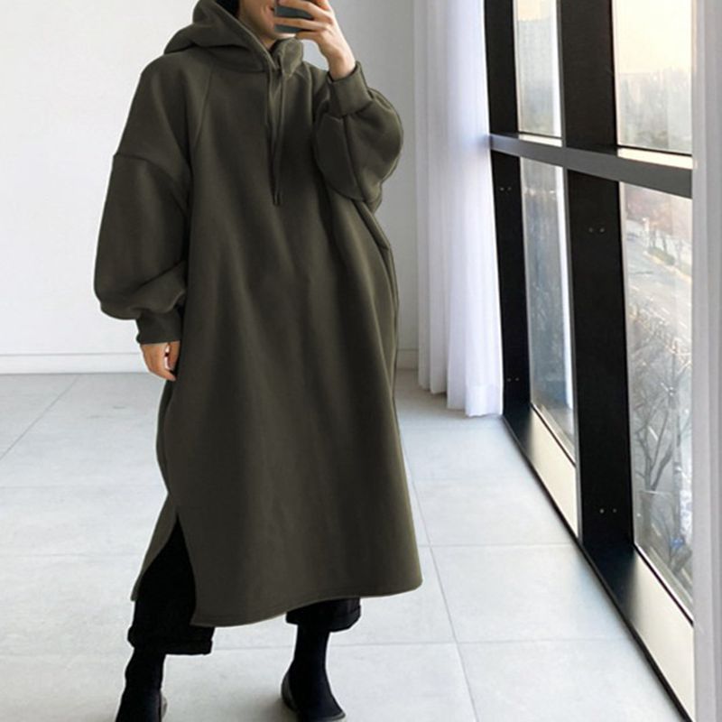 Fleece Hoodie Lined - Herbst und Winter 150 kg Damen