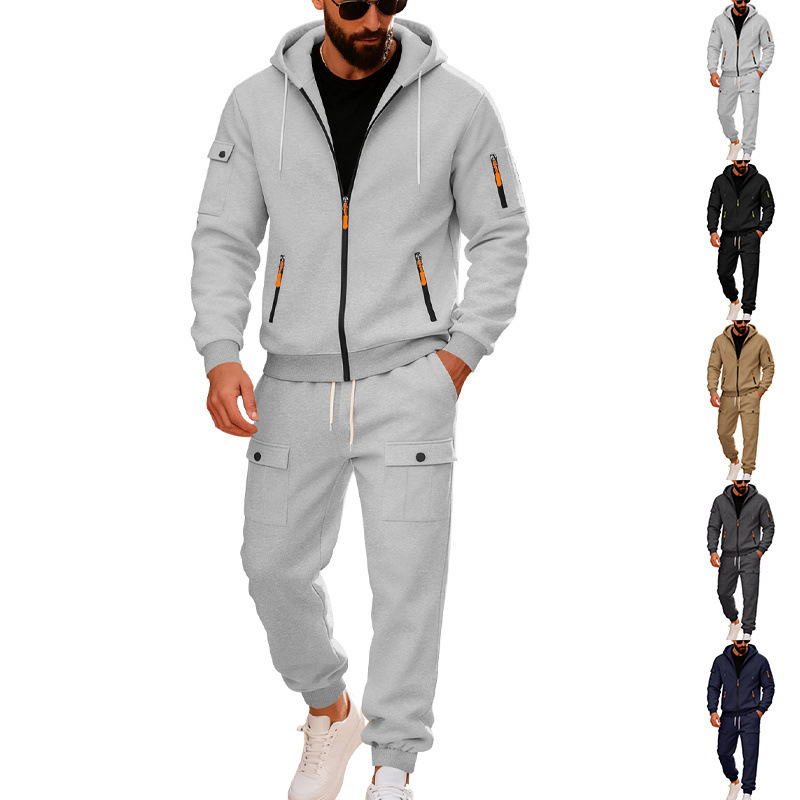 Fleece Hoodie Lined - Herren Herbst Schwergewichts-Fleece-gefütterter Locker Sitzender Lässiger