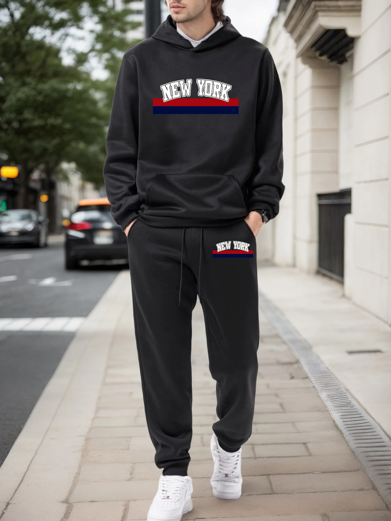 Winter Clothing Men - Bestseller Herren-Hoodies 2-teiliges Set Lässiger Langarm-Sweatshirt-Anzug
