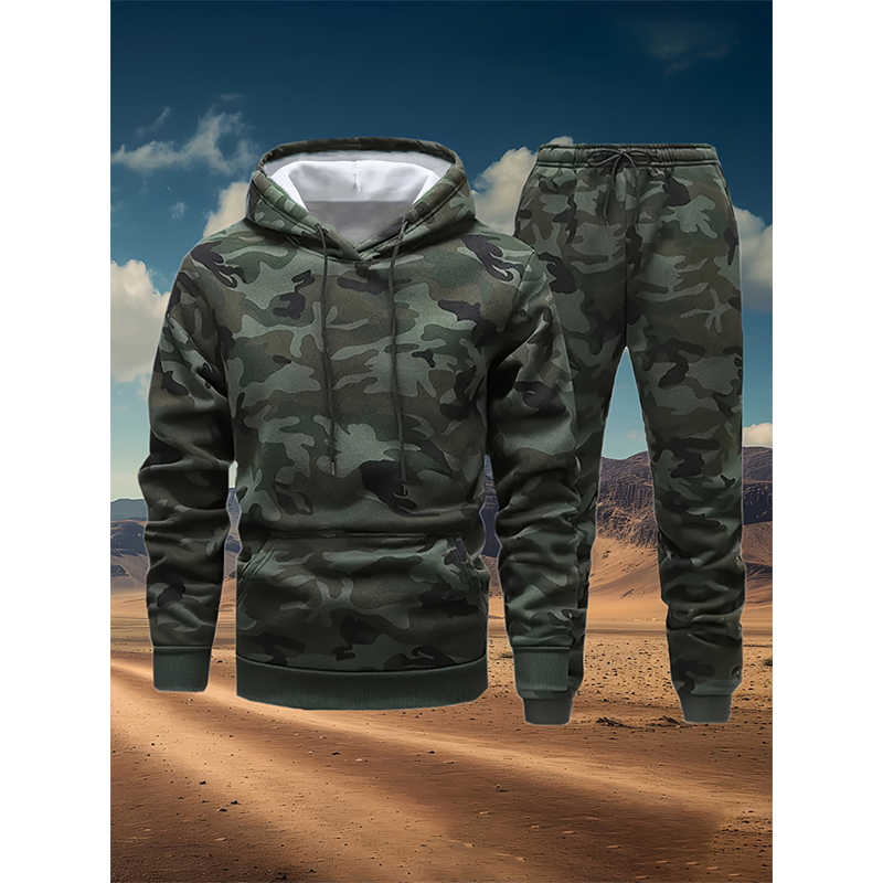 Winter Clothing For - Herbst Tarnmuster 3D-Druck Hoodies Hosen Sets