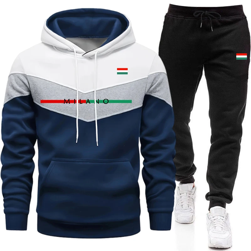 Winter Clothes - Hochwertiger Trainingsanzug für Herren Lässiger Dreifarbiger