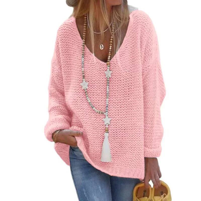 Winter Clothing Amazon - 2026 Neue Damen-Strickpullover mit V-Ausschnitt und