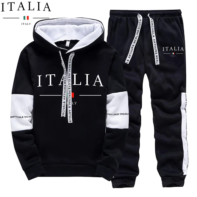 Winter Clothing For - Herbst Winter Herren Trainingsanzug Lässige Kapuzenpullover