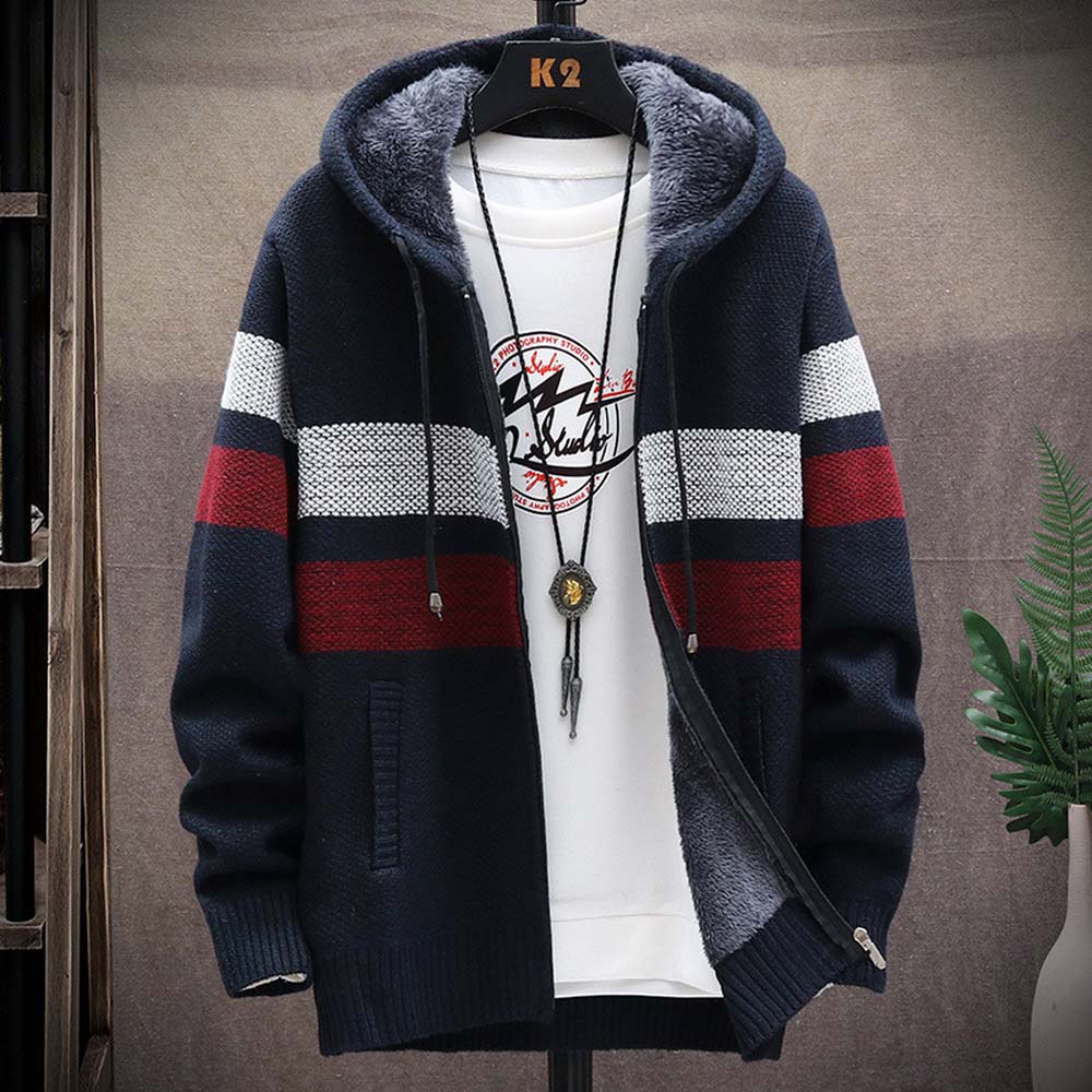 Männer Gestreiften Pullover Ma – Fleece Hoodie Lined Bewertung und Preis