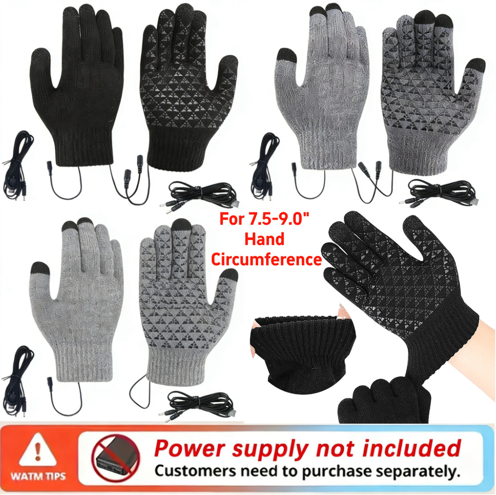 5–1 Paar USB-beheizte Strickha – Knit Glove Touch Screen Bewertung und Preis